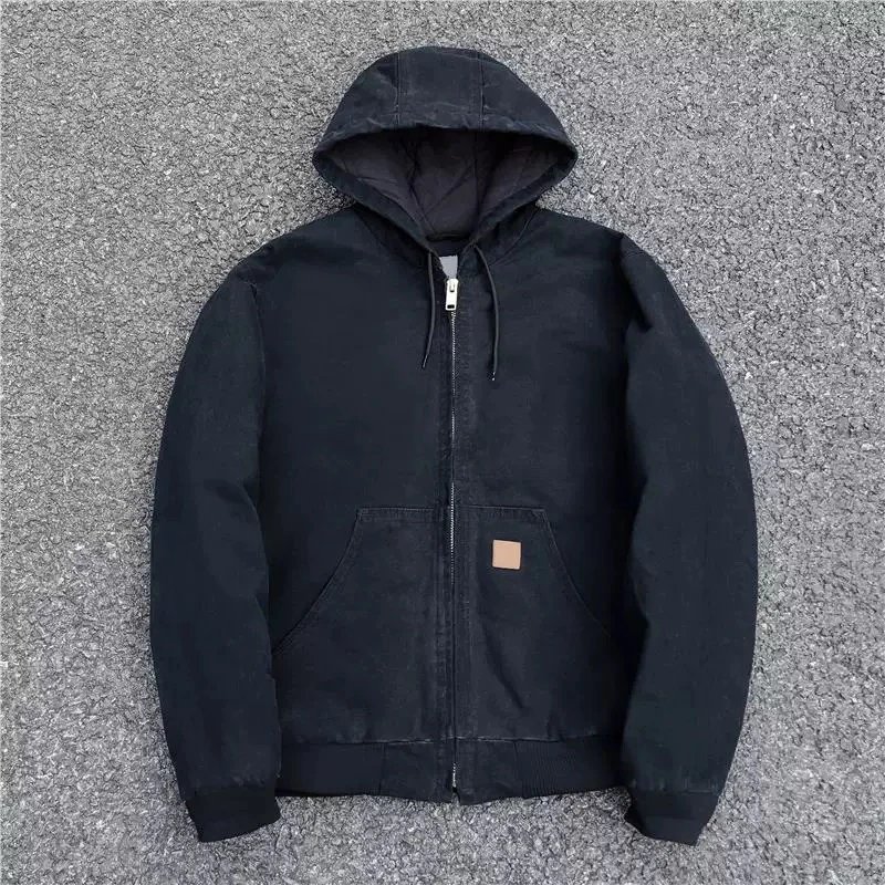 Carhartt Detroit Canvas Olive Green Hooded Work Jacket