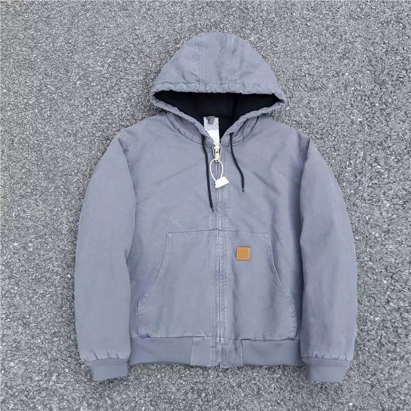 Carhartt Detroit Canvas Olive Green Hooded Work Jacket