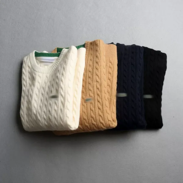 Lacoste Cable Knit Sweater Navy - 2