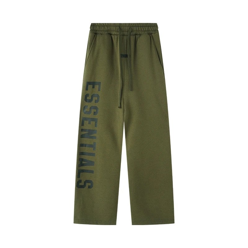 Essentials Black Logo Print Sweatpants
