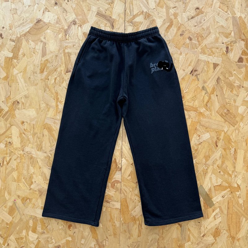 cny Washed Soot - Basic Sweaterpants 基础印花裤子 水洗黑色 BPM-55