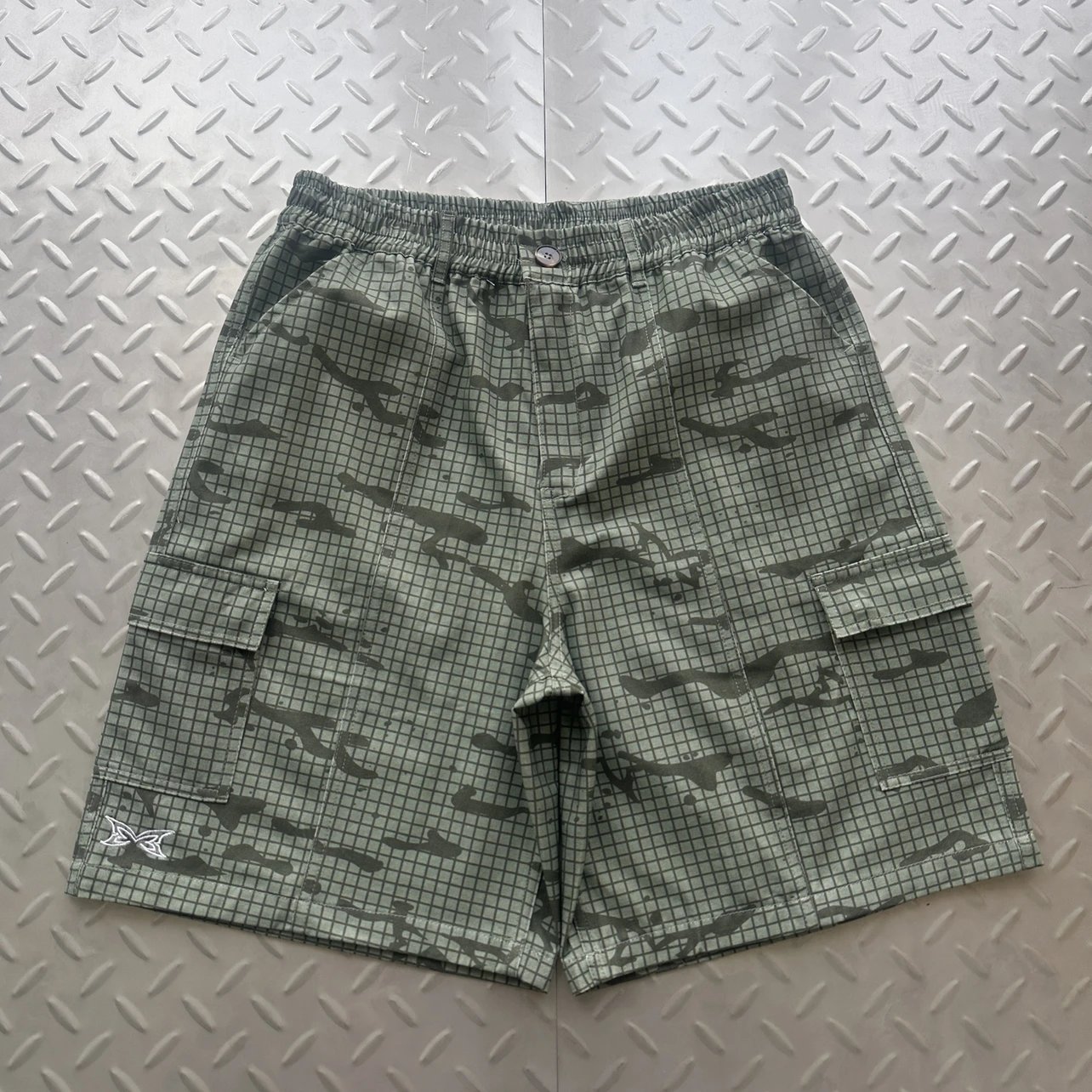 Green Plaid Shorts M-58