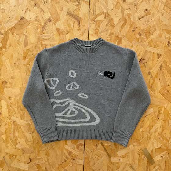 Planet Jacquard Sweater in Gray BPM-56