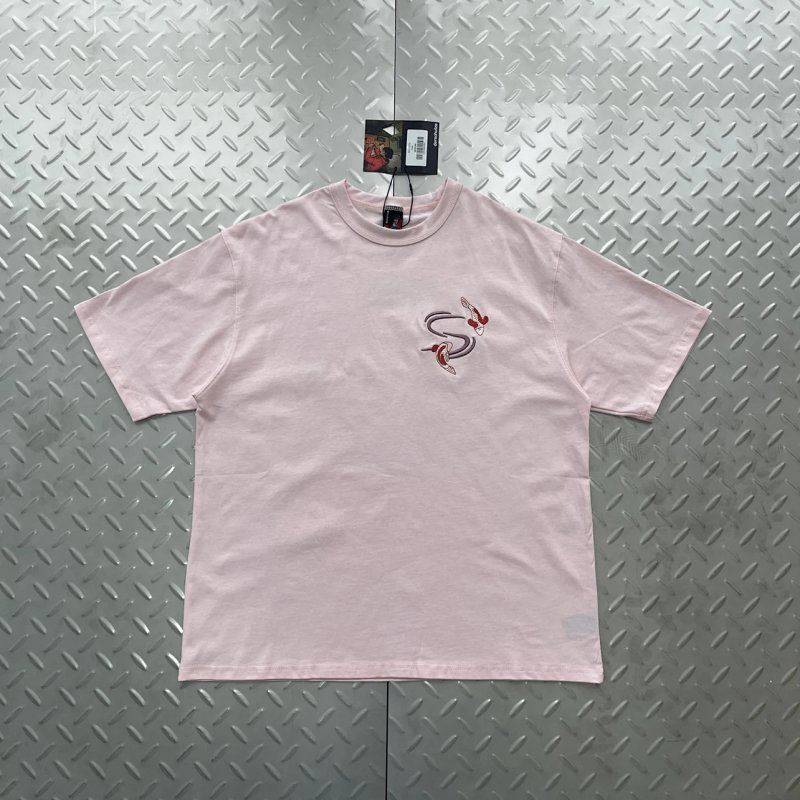 cny  Derschutze Koi T Shirt-Pink 锦鲤刺绣 后背儿童印花 短袖  DS-48