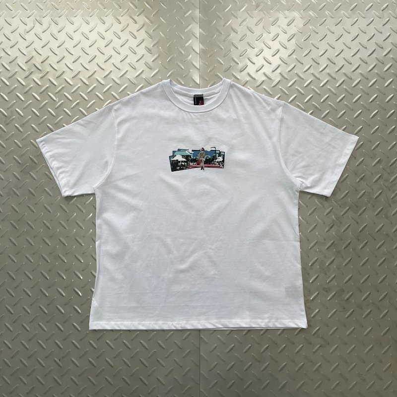 cny  Derschutze On Air T Shirt-White 在云端 印花叠加刺绣 白色短袖 DS-47