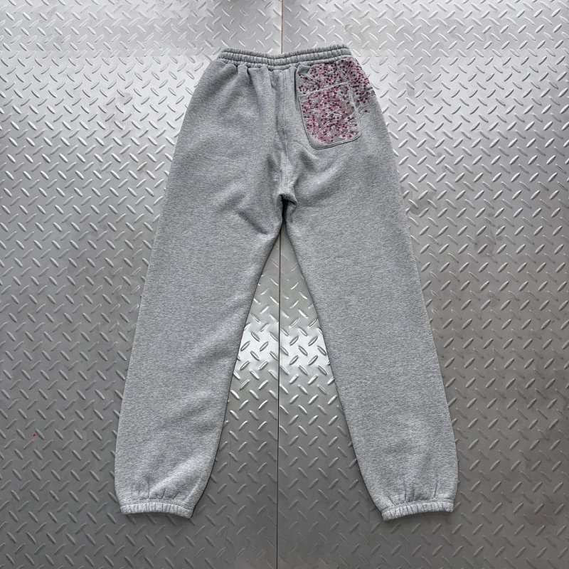 cny Derschutze Blossom V3 Sweatpants 粉色花开 绣花 麻灰色束脚裤 DS-34