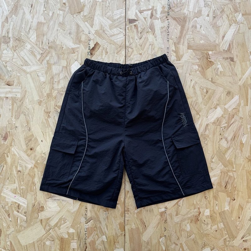 cny Mertra Short-Black  反光嵌条黑色梭织短裤 M-36