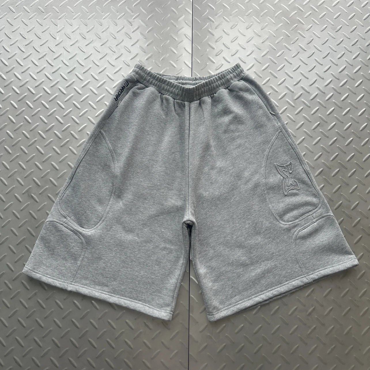 Butterfly Applique Knit Shorts Gray M-55