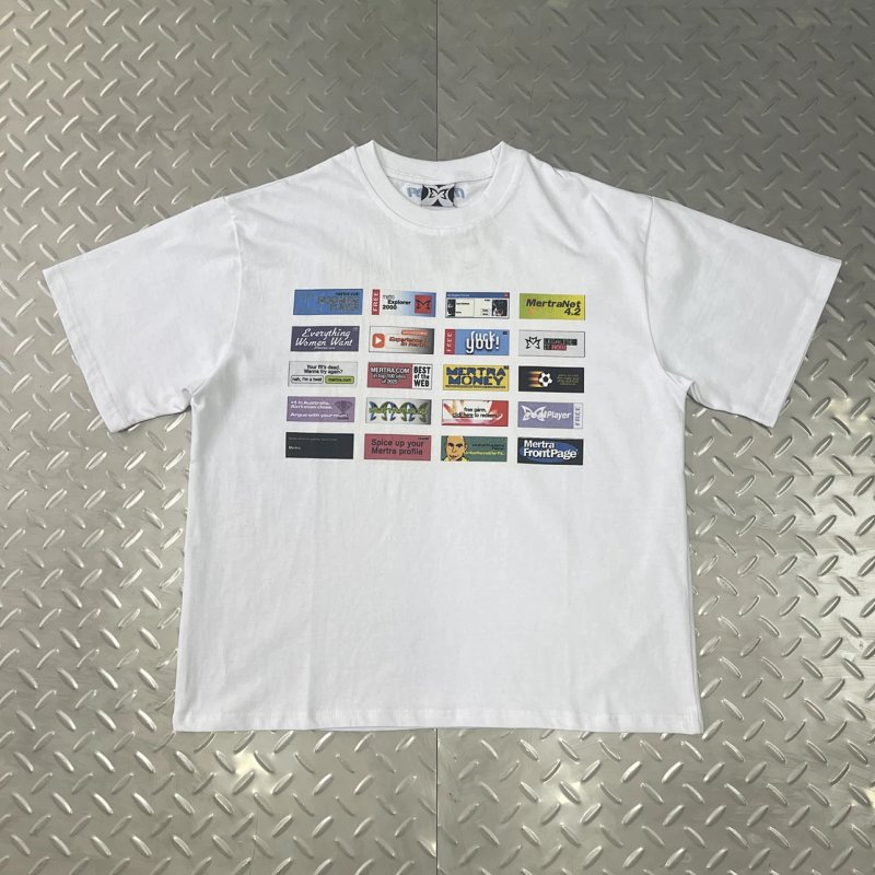 cny MERTRA TAB GRAPHIC TEE-WHITE 选项卡图案 白色短袖 M-59