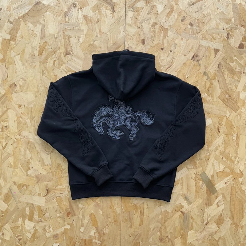 cny  Derschutze  western Zip Up black  西部风格 黑色 拉链衫 DS-12