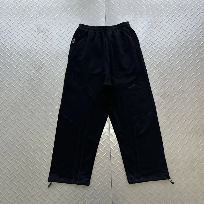 cny Mertra GLIDE JOGGERS-BLACK 弧形明线拼块 滑行 长裤 黑色 M-44