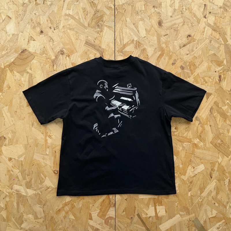 cny  Derschutze  jazz v2 T Shirt black 爵士V2 后背钢琴演奏印花 黑色短袖 DS-27