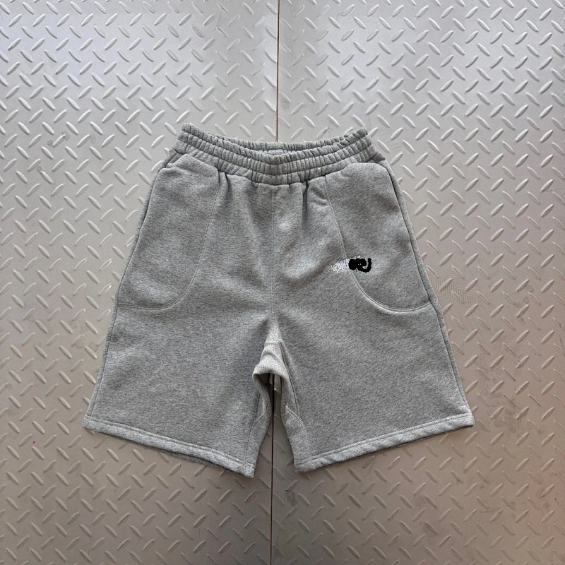 cny UpInFlames Reverse Stitch Shorts – Grey 麻灰圆弧明线短裤 UP-2