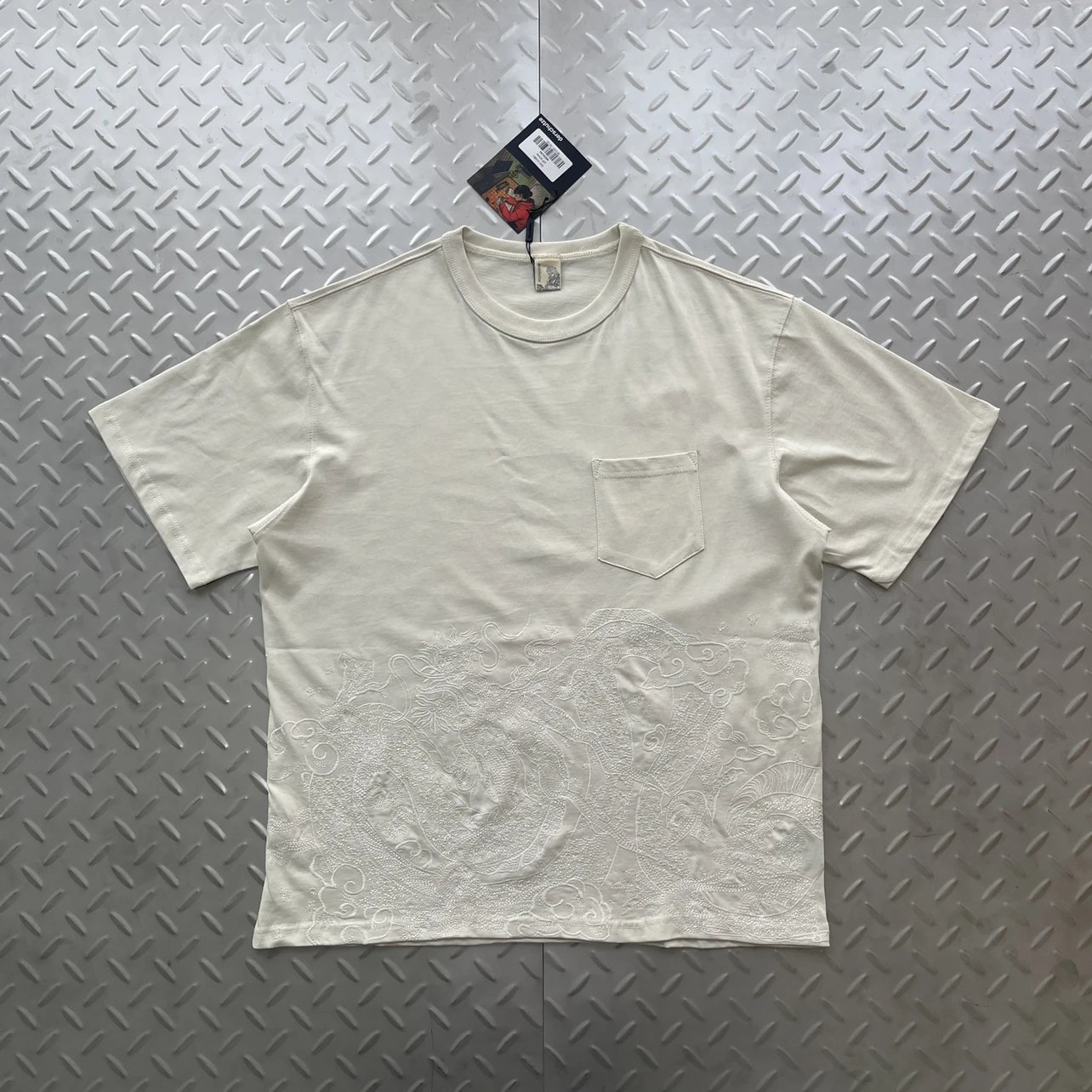 Gangster Lower Body Full Embroidery Off-White Short Sleeve DS-56