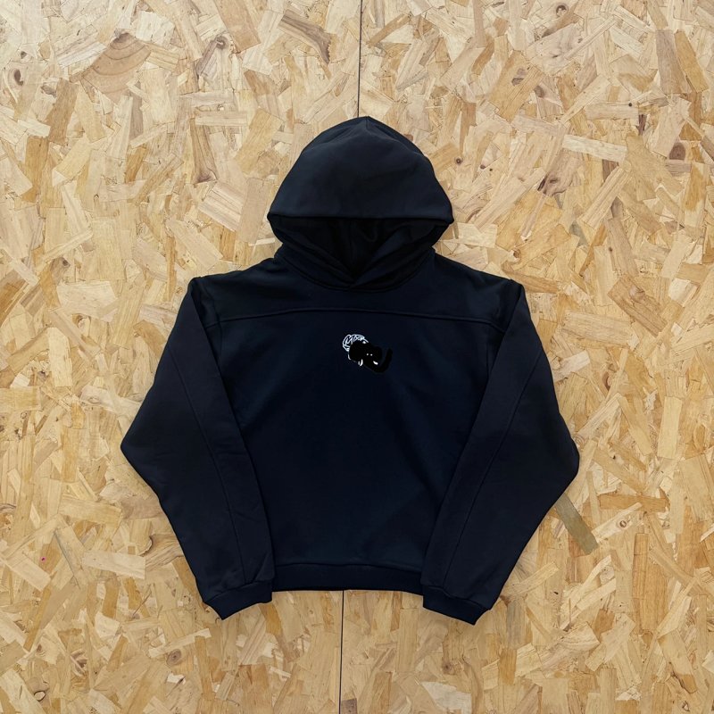 cny Mertra BIGSTEP HOOD 2.0-BLACK 双层帽子 黑色卫衣 M-20