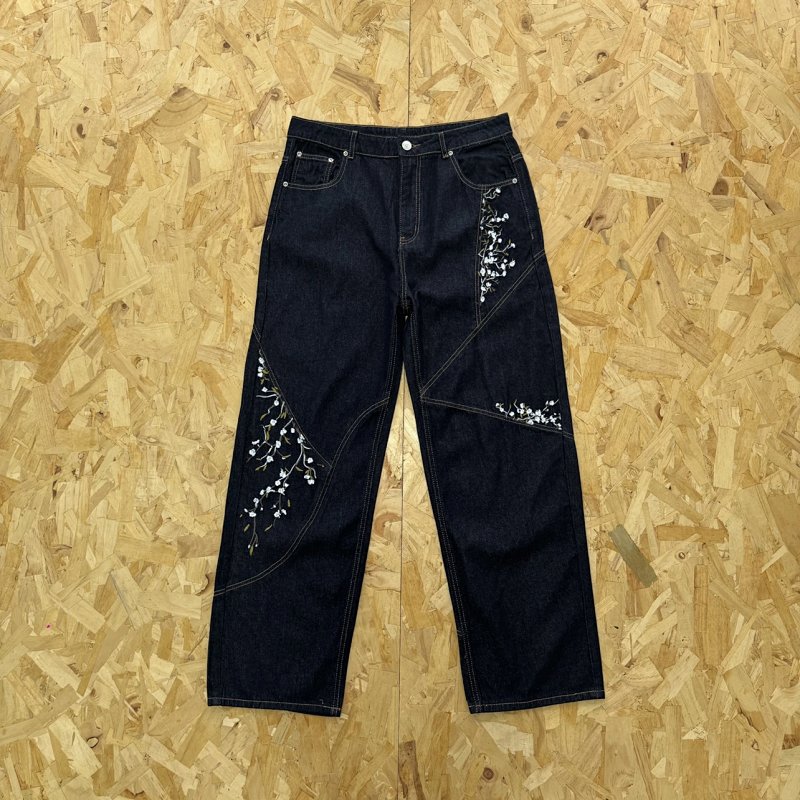 cny Derschutze blossom raw Denim  “绽放”深蓝牛仔裤 DS-16