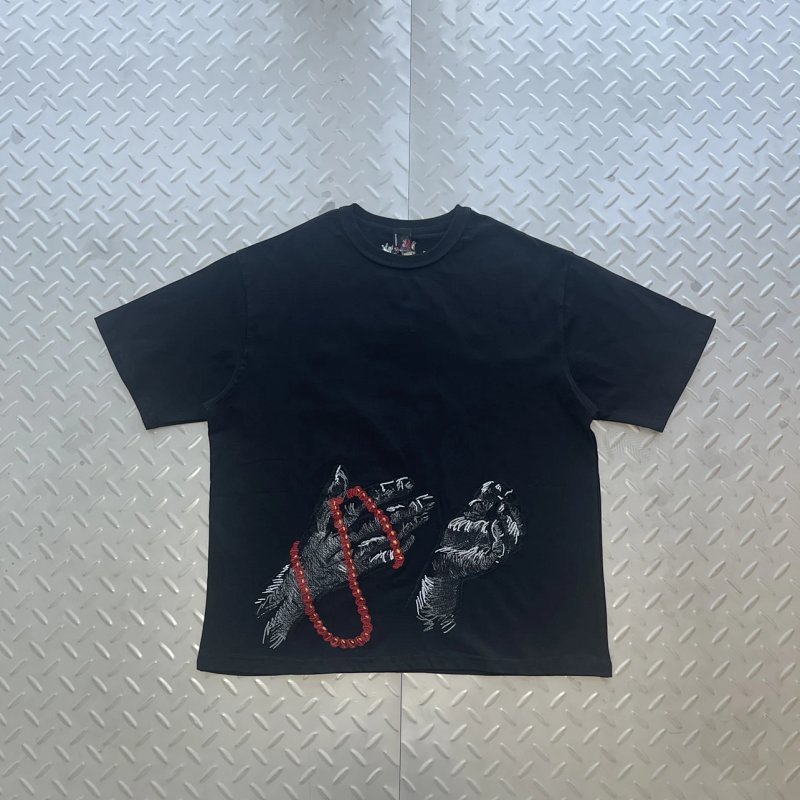 cny Derschutze Yasmin-V4-T-Shirt-Black-02 亚思敏 手链刺绣 黑色短袖 DS-50