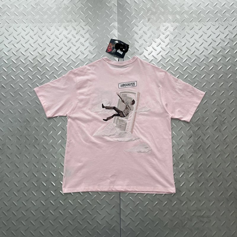 cny Derschutze On Air T Shirt Pink 在云端刺绣 粉色T恤 DS-41