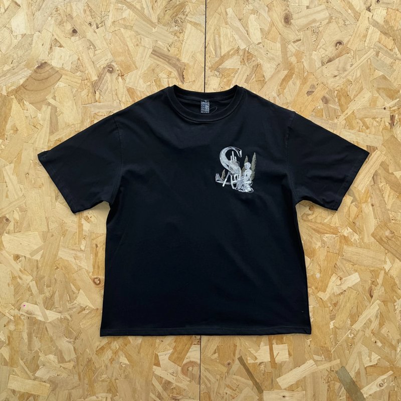 cny Derschutze gallery T Shirt anthracite 画廊”T恤 胸前S天使绣花 炭黑灰色短袖 DS-29