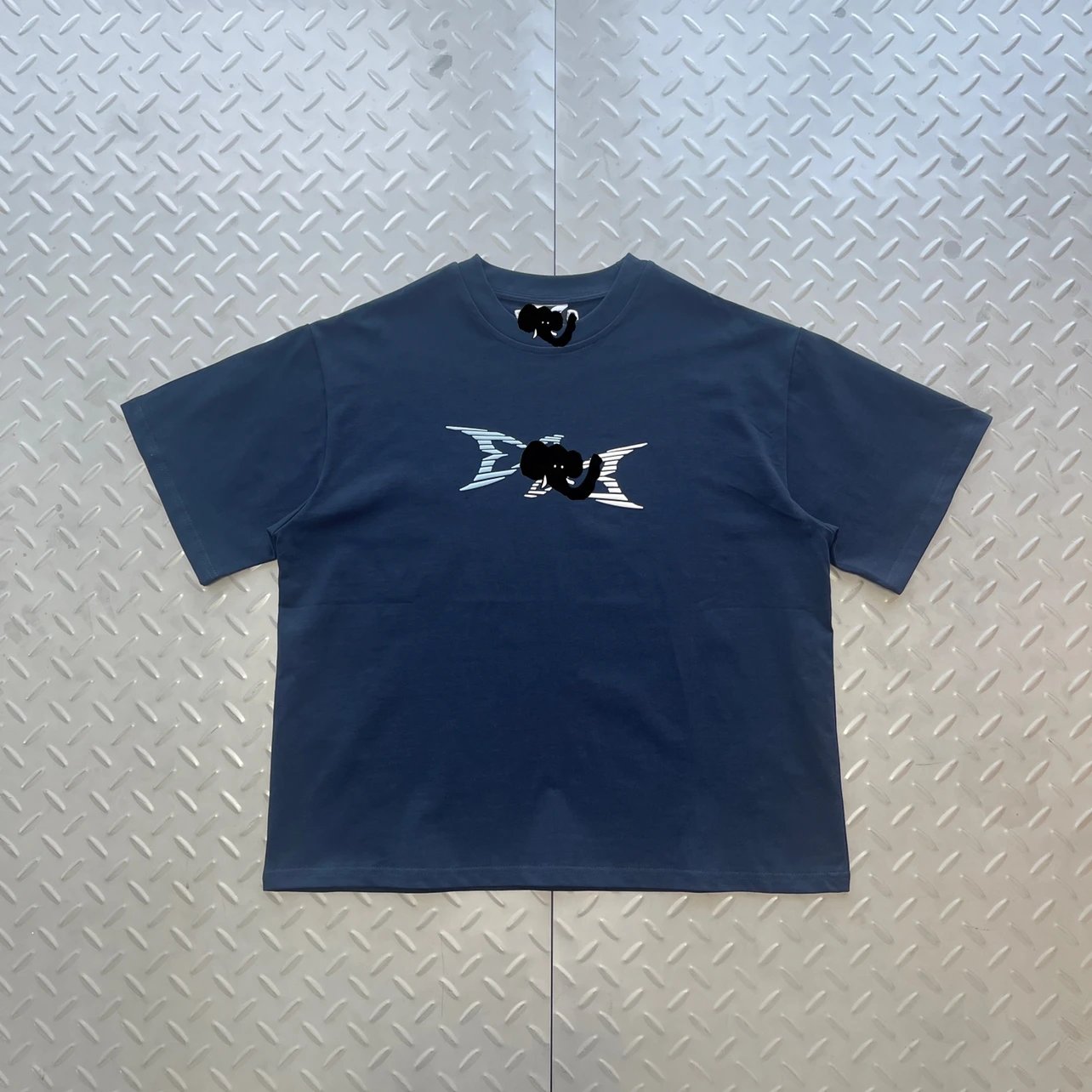 3D printed short sleeved navy blue M-48