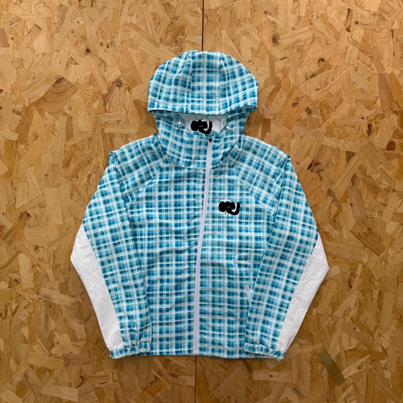 238cny Mertra Asymmetrical Plaid-Blue  蓝白网格斜门襟 外套 M-17