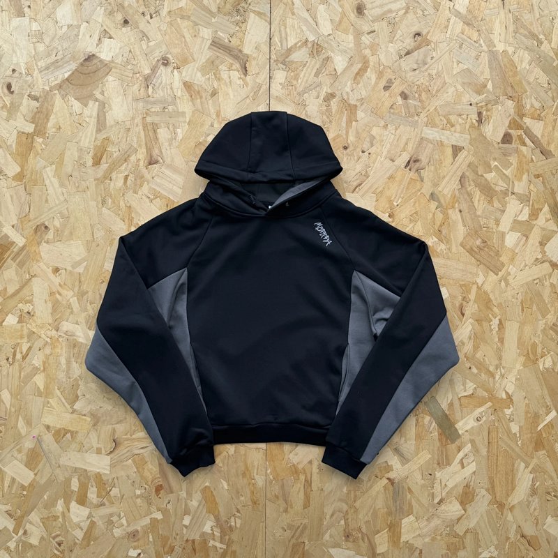 cny Mertra BIGSTEP HOOD-BLACK/GREY 黑拼灰色面料 卫衣 M-22