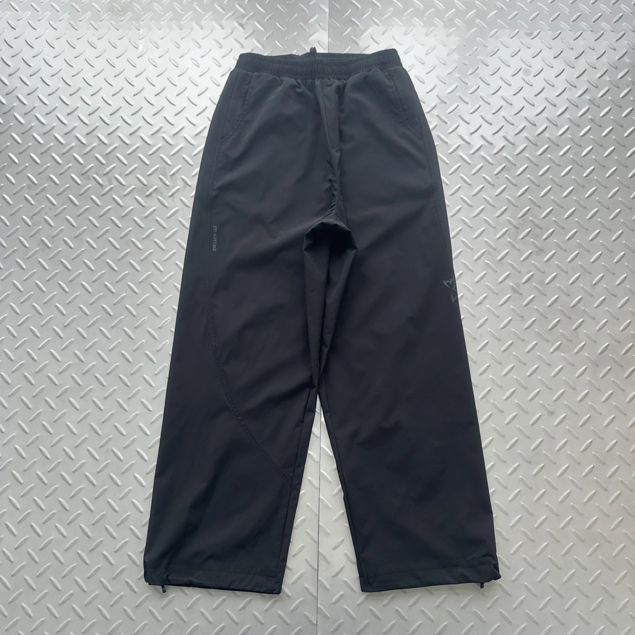 Tech-Woven Black 3D-Print Trousers M-52
