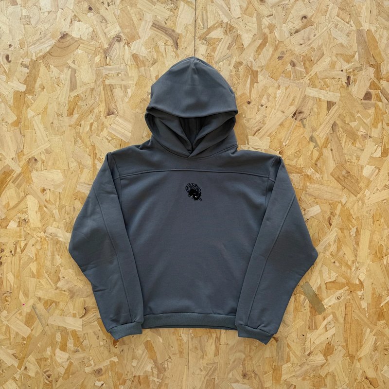 cny Mertra BIGSTEP HOOD 2.0-CHARCOAL 双层帽子 炭灰色卫衣 M-20