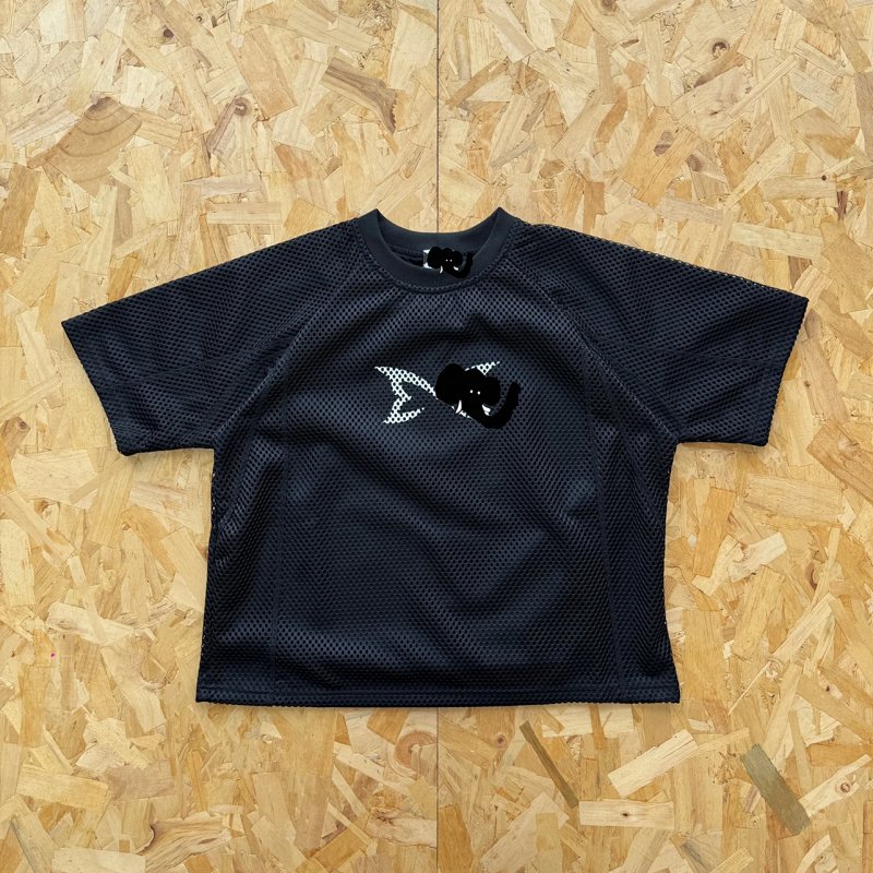 cny Mertra Layered Mesh Jersey-Black 双层网眼短袖 黑色 M-16