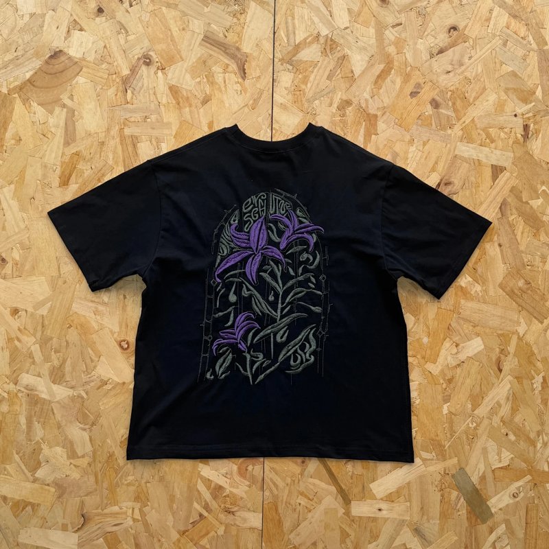 cny  Derschutze awakening v2 T Shirt 唤醒  后背紫色绣花 黑色短袖 DS-25