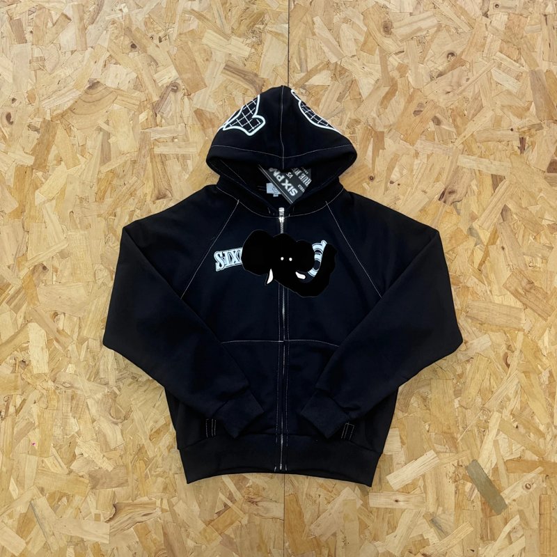 6PM X TRUE RELIGION ZIP HOODOE HORSESHOE-Black  联名黑色拉链衫 6PM-18