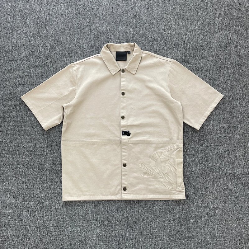 cny SYNA WORKWEAR SHIRT - BEIGE 工装短袖衬衫 卡其色 SY-187