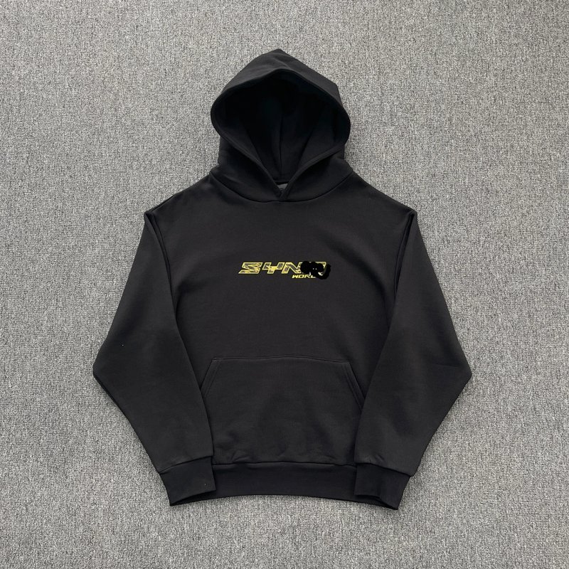 cny SYNA WORLD HOOD-CAMO 迷彩字母印花 黑色卫衣 SY-210