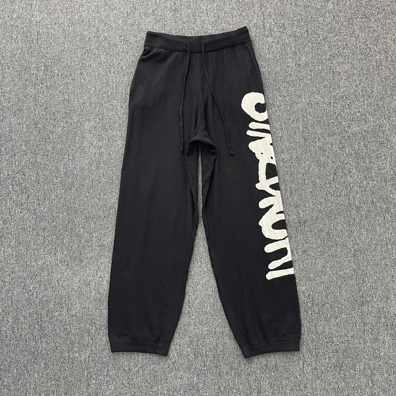 cny SYNARCHY CASHMERE JOGGER - BLACK 羊毛混纺提花 长裤 SY-182