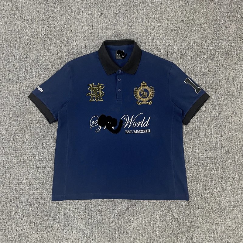 cny SYNA LONDON POLO SHIRT-NAVY 伦敦刺绣 藏青色 POLO衫  SY-197