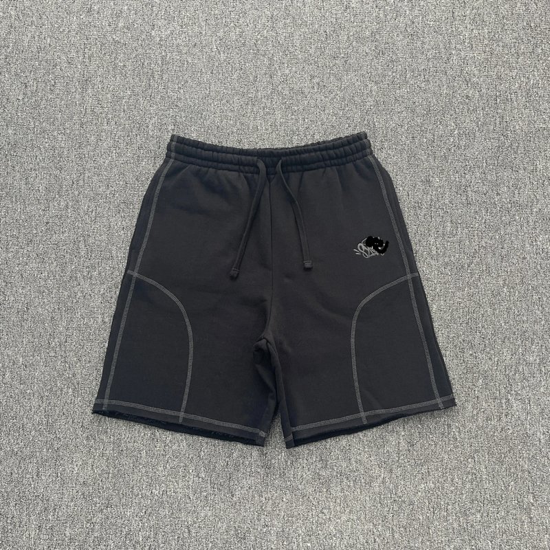 cny SYNA WORLD ENERGY SHORT - BLACK 明线毛边短裤 黑色 SY-218
