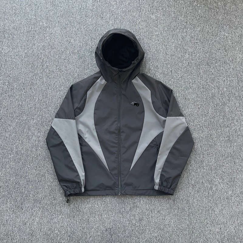 cny  S-World SYNA VORTEX TRACK TOP-Black/Grey  黑拼灰色 拼接夹克SY-173