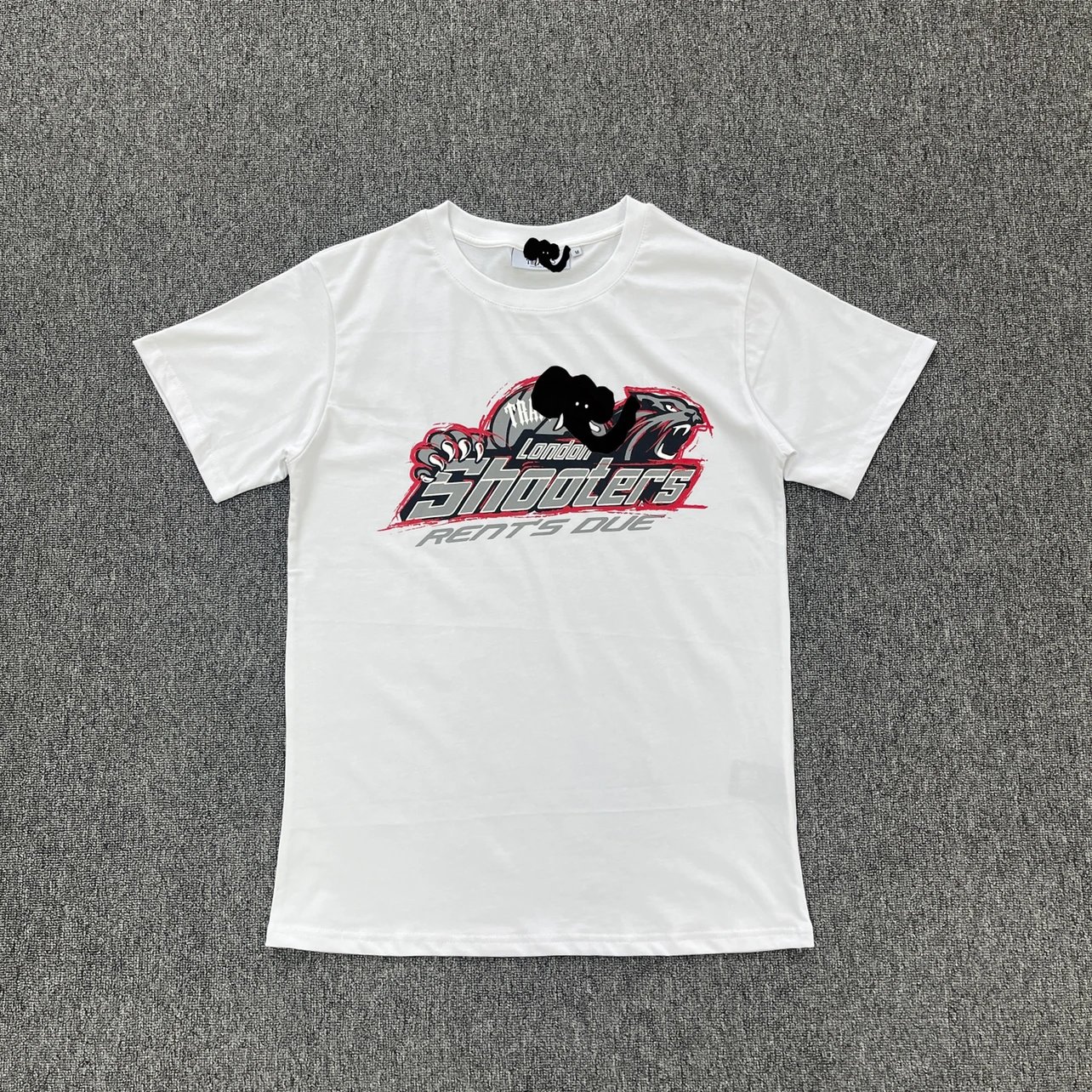 Red Leopard Print White Short Sleeve T-16