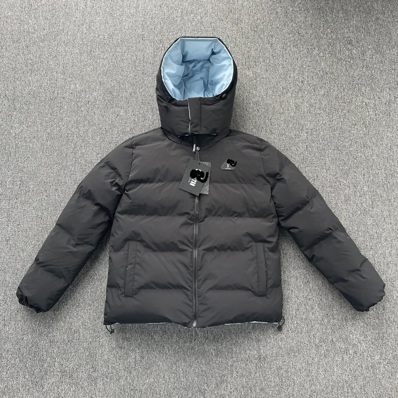 cny TRAPSTAR IRONGATE ARCH REVERSIBLE PUFFER JACKET AW25- BLACK/ LIGHT BLUE 黑蓝双面穿外套 T-12