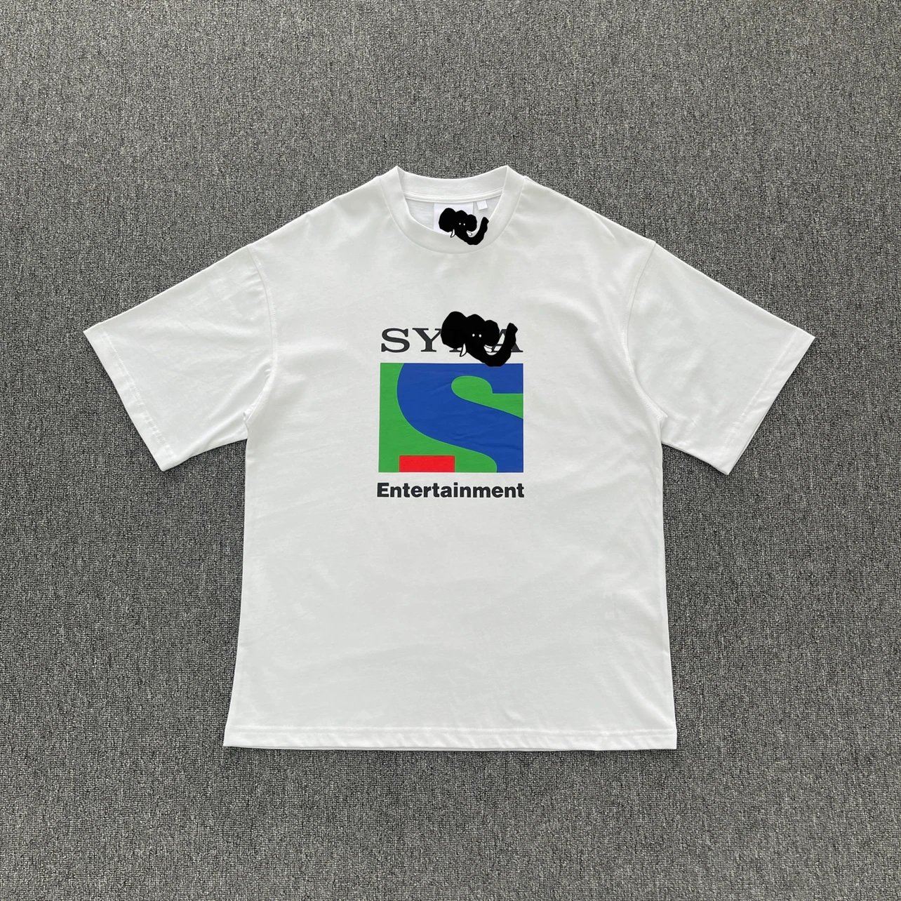 Entertainment front printed short sleeved white SY-227