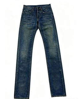 thumbnail for (In Stock) 15 Independent AW07 Blue Rubber Cathair Denim Pants Skinny Vintage Classic