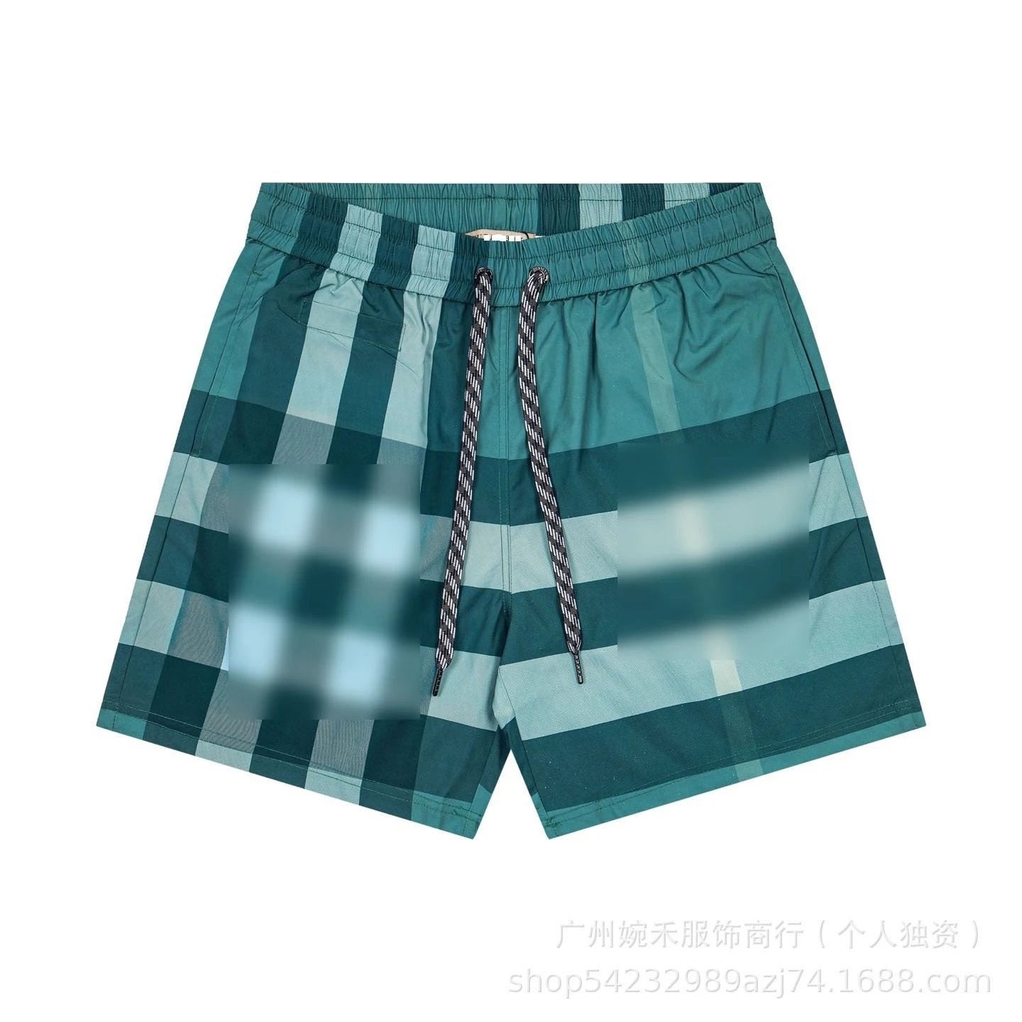 Green checkered shorts