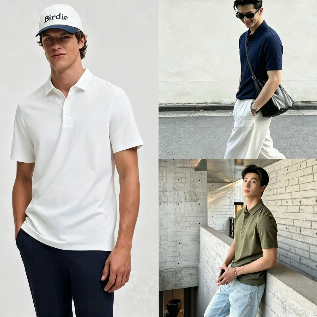 Lulu men's polo shirt! new arrivals 🉐 129 yuan! The latest Polo shirt with three buttons and four sides of marbles has soft and skin friendly fabric. Pre order for about five days*