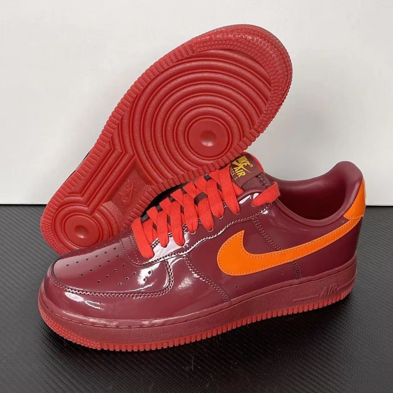 Patent Leather Dark Team Red Safety Oran