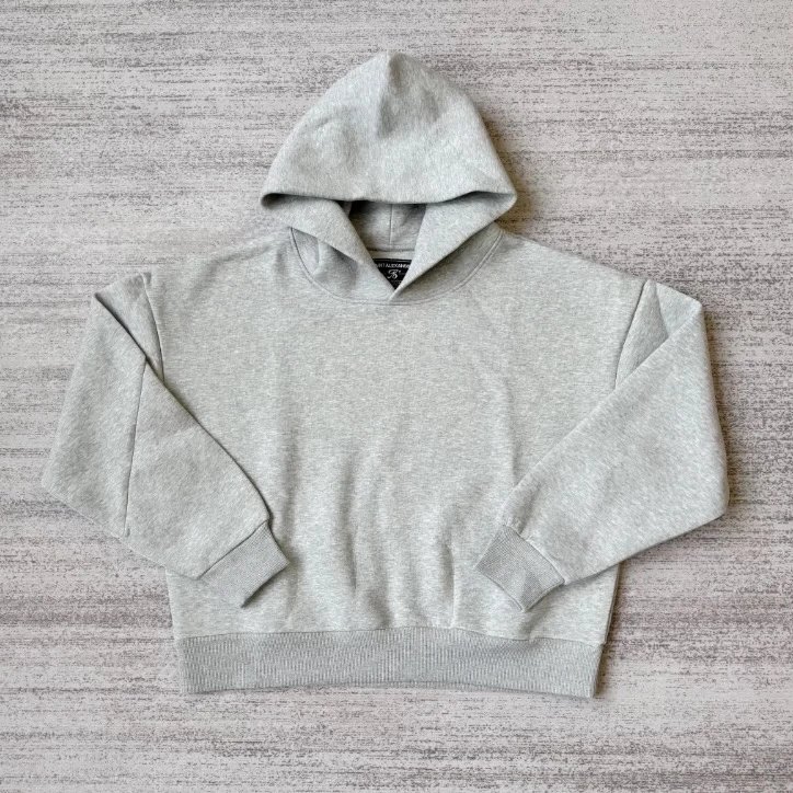 Flower grey hooded sweatshirt