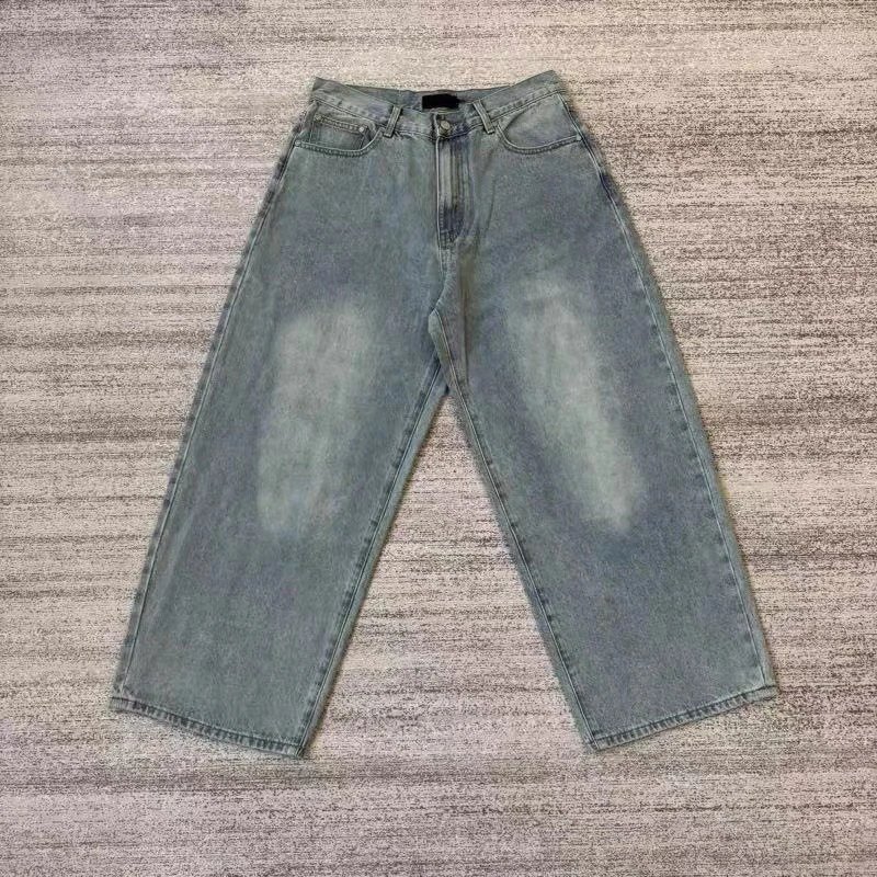 Retro washed denim jeans