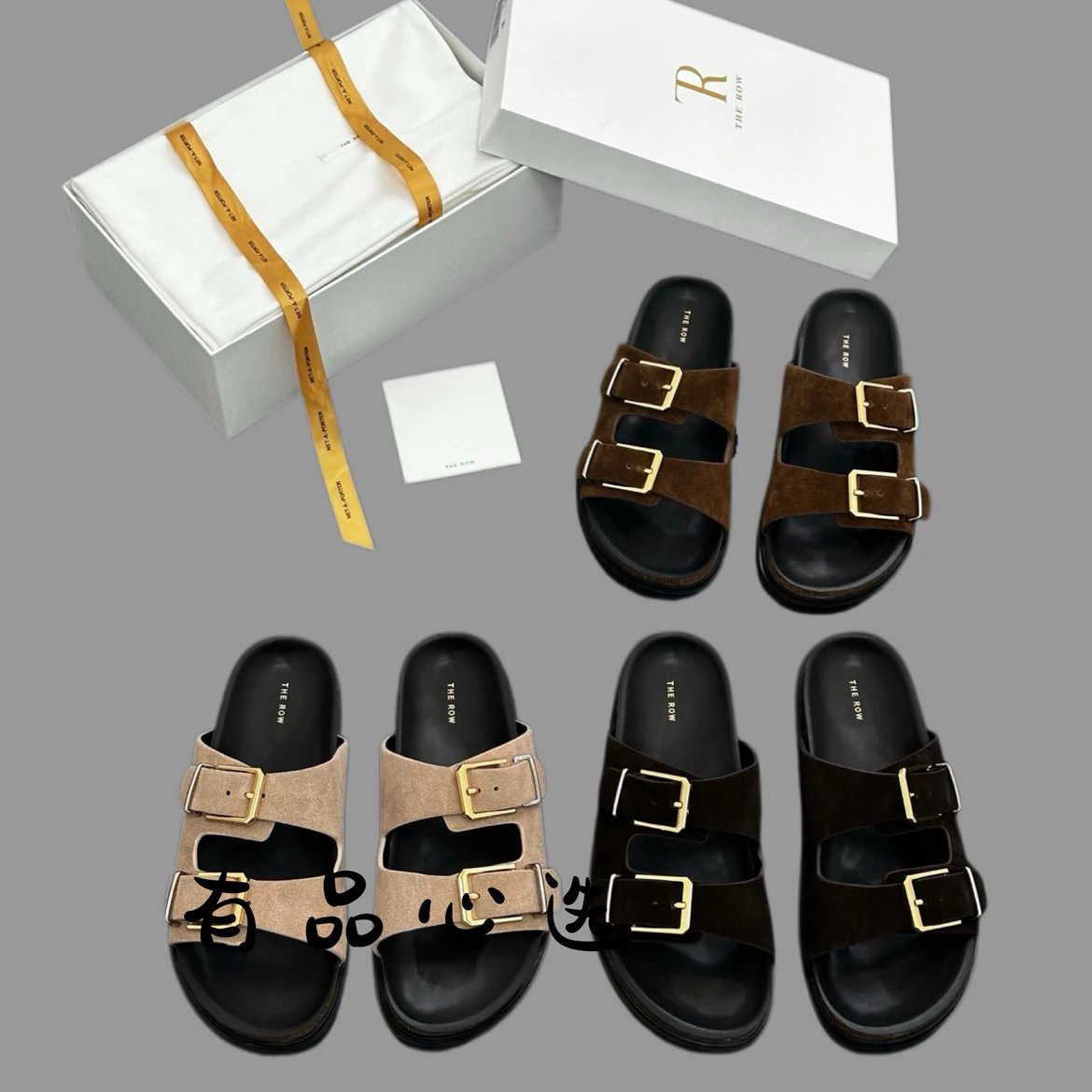 The Row Buckle Roman Slide Sandals