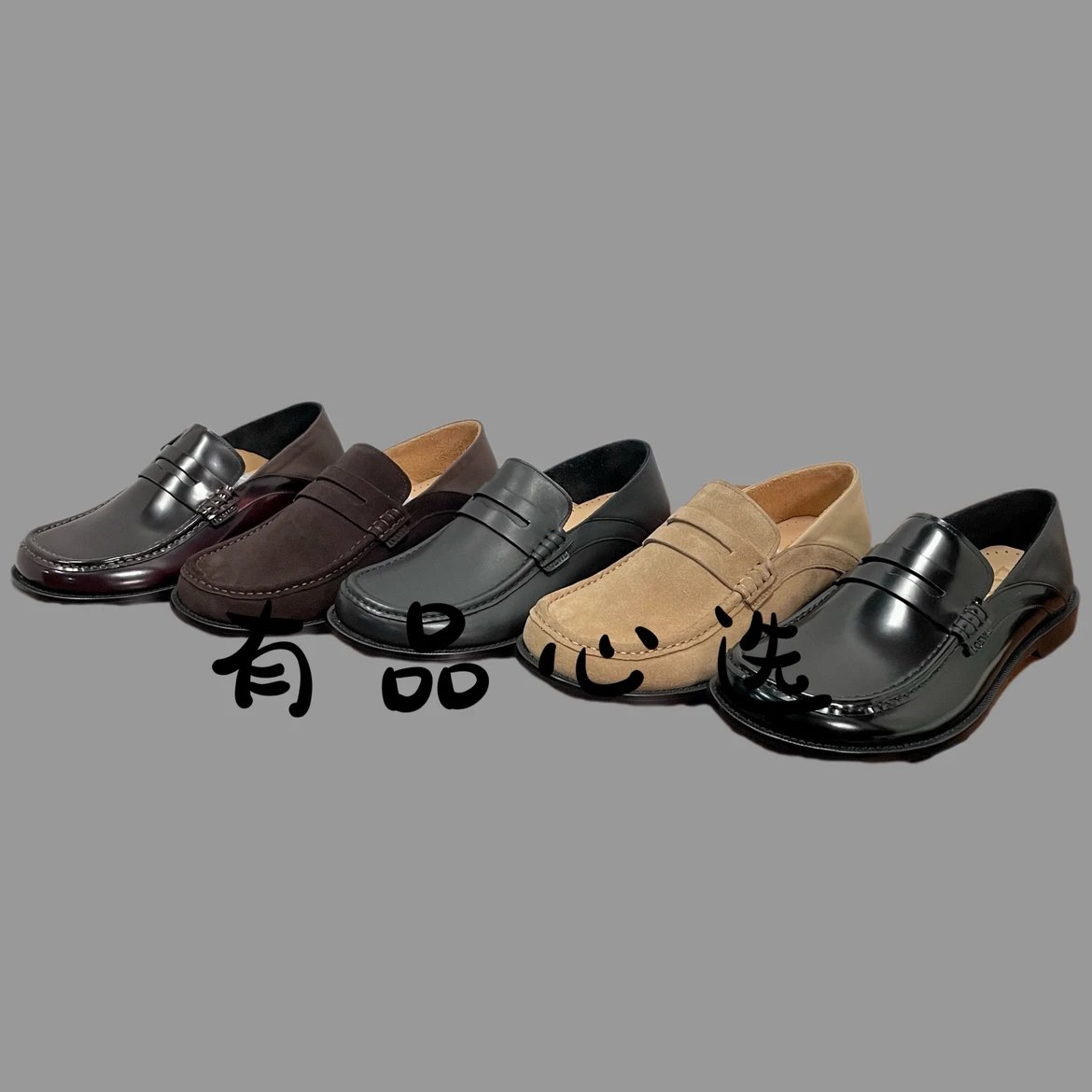 LOEWE New Men's Leather Campo Slip-On Loafers