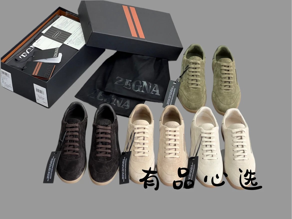 ZEGNA Suede Old Money Style Sneakers