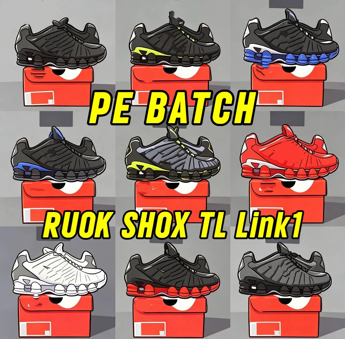 PE BATCH Link1 SHox TLX Casual Running Shoes